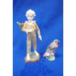 A ROYAL WORCESTER F.G. DOUGHTY 'PARAKEET' FIGURINE