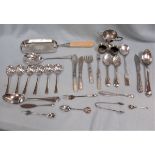A COLLECTION OF SILVER PLATED FLATWARE
