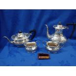 A SILVER-PLATED TEA SERVICE