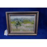 CYNTHIA LEAR: A SMALL OIL PAINTING, TREE STUDY