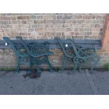 TWO PAIRS OF VICTORIAN STYLE CAST BENCH ENDS