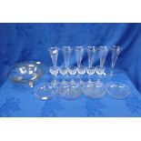 SIX SLICE-CUT CHAMPAGNE FLUTES