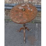 A SHERATON REVIVAL PAINTED TRIPOD TABLE