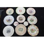 A COLLECTION OF 19TH CENTURY NURSERY PLATES