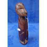 WOODEN SEATED FIGURE