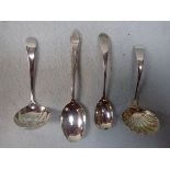 FOUR SMALL SILVER SPOONS