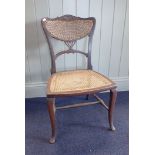 AN EDWARDIAN MAHOGANY OCCASIONAL CHAIR