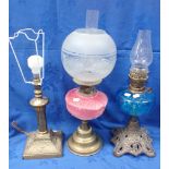 TWO VICTORIAN OIL LAMPS