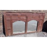A INDIAN STYLE CARVED WALL MIRROR
