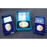 THREE HALCYON DAYS ENAMEL BOXES