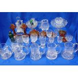 A COLLECTION OF COMEMORATIVE GLASS MUGS