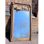 A 19TH CENTURY GILT-FRAMED PIER GLASS