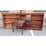 A VICTORIAN MAHOGANY OPEN BOOKCASE