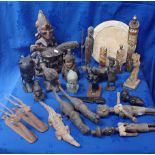 A COLLECTION OF TOURIST TRIBAL ITEMS