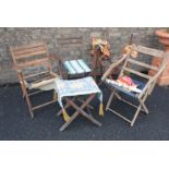 A COLLECTION OF VINTAGE FOLDING GARDEN CHAIRS