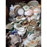 A QUANTITY OF VICTORIAN TEA WARE, JUGS