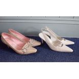 SALVATORE FERRAGAMO, FLORENCE: TWO PAIRS OF LADIES' SHOES