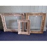 A GESSO AND GILT PICTURE FRAME