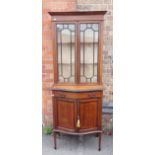 AN EDWARDIAN MAHOGANY DISPLAY CABINET