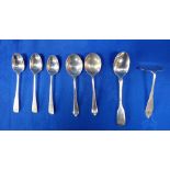 SIX SILVER TEASPOONS