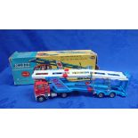 A CORGI TOYS NO.1138, CAR TRANSPORTER WITH FORD TILT CAB 'H' SERIES TRACTOR