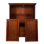 A GEORGE III MAHOGANY LINEN PRESS