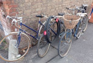FIVE BICYCLES; RALEIGH, SUN AND HERCULES
