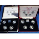 A ROYAL MINT 1984-1987 UK Â£1 SILVER PROOF COLLECTION