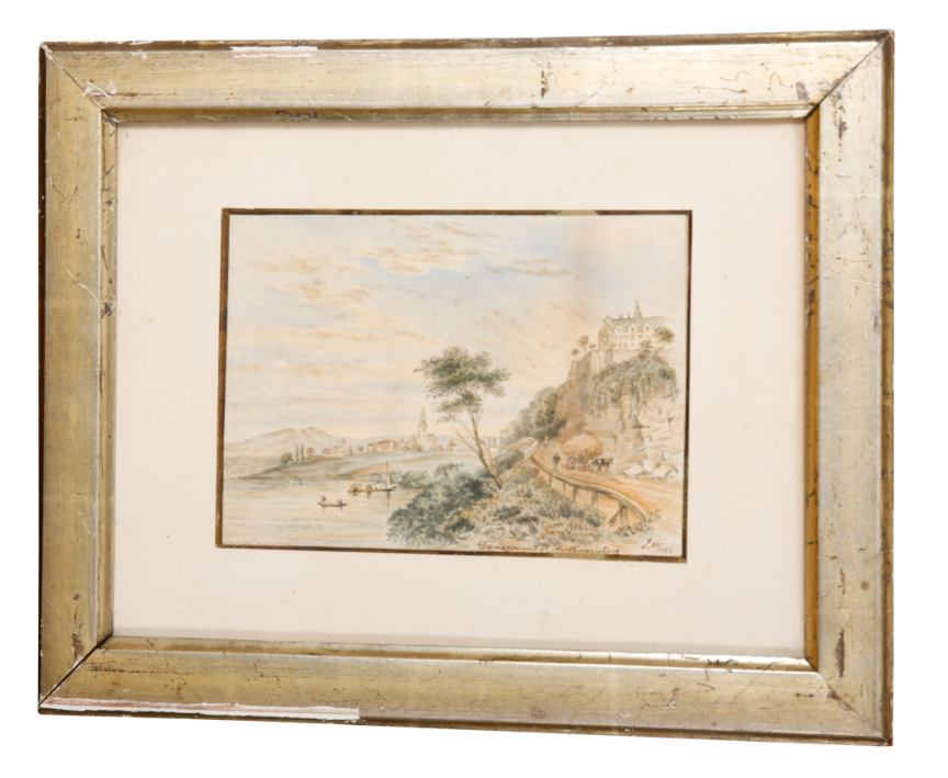 MONOGRAMMIST 'J.W.' A pair of German landscape scenes - Image 2 of 2