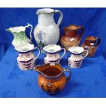 A GROUP OF VICTORIAN AND LATER JUGS