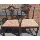 A PAIR OF MAHOGANY SIDE CHAIRS