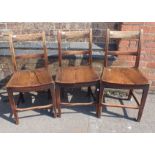 THREE EARLY 19TH CENTURY COUNTRY CHAIRS