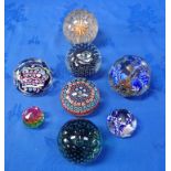 A SMALL COLLECTION OF PAPERWEIGHTS