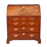 A GEORGE III MAHOGANY BUREAU