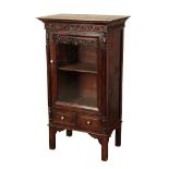 A 19TH CENTURY STAINED WOOD CABINET