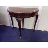 A REPRODUCTION CHIPPENDALE REVIVAL CARD TABLE