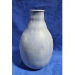 A BLUE GLAZED POTTERY VASE