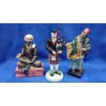 A ROYAL DOULTON 'THE PIPER' MODELLED BY PETER A GEE FIGURE