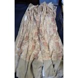 A PAIR OF GEOFFREY BENNISON LINEN CURTAINS