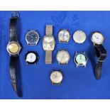 QUANTITY OF VARIOUS GENTLEMAN'S WRIST WATCHES