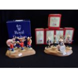 ROYAL DOULTON BUNNYKINS 'JAZZ BAND' AND 'OOMPAH BAND' FIGURINES