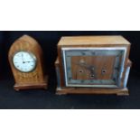 AN ART DECO WALNUT CASED CLOCK