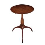 A 20TH FRUITWOOD CIRCULAR TRIPOD TABLE OF GEORGIAN DESIGN