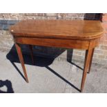 A GEORGE III MAHOGANY CARD TABLE