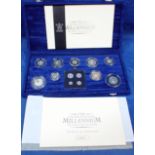 THE ROYAL MINT: THE UNITED KINGDOM MILLENNIUM SILVER COLLECTION COIN SET