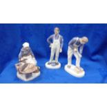 THREE COPENHAGEN PORCELAIN FIGURES