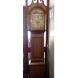 A 19TH CENTURY OAK-CASED EIGHT-DAY LONG CASE CLOCK