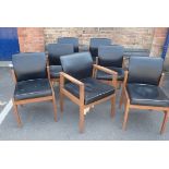 A PART SET OF MID-CENTURY TEAK CHAIRS