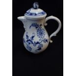 A MEISSEN ONION PATTERN COFFEE POT