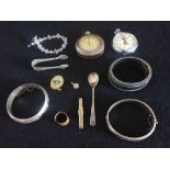 QUANTITY OF SILVER JEWELLERY AND COSTUME JEWELLERY